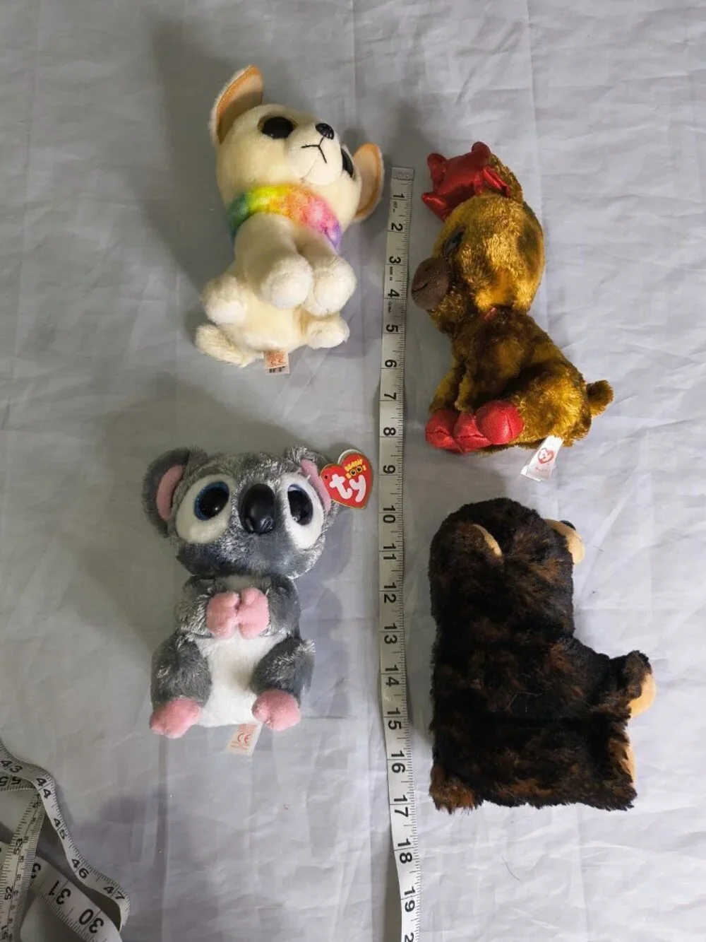 Ty Beanie Boos Animals Lot Of 4 Kid Pretend Play Katy Koala, Kodi, Chewey, Maple